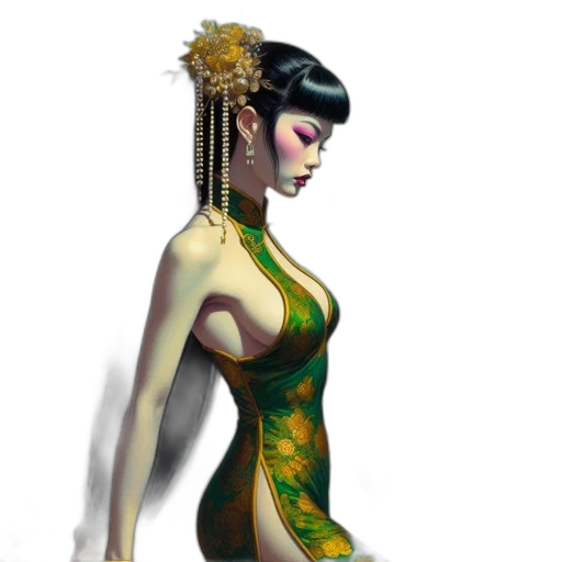 dress, jewelry, staff, crown transparent PNG cut-out