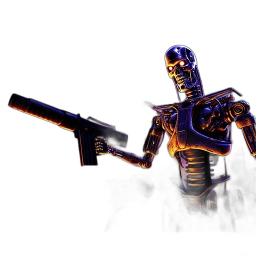 robot, weapon, staff, concept art transparent PNG cut-out