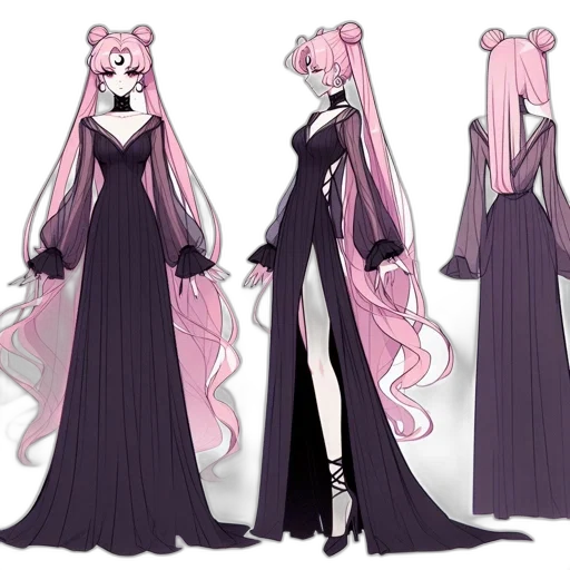 dress, concept art, anime, fantasy art transparent PNG cut-out