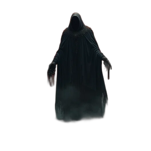 creature, dress, mask, staff transparent PNG cut-out