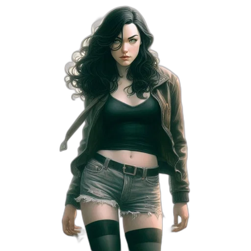 jacket, concept art, comic book art, fantasy art transparent PNG cut-out