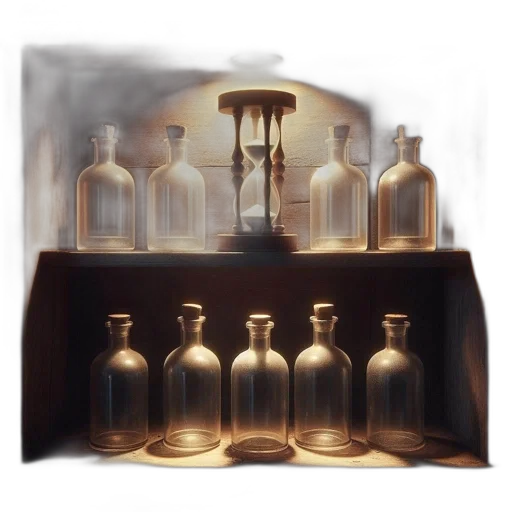 bottle, furniture, concept art, photorealistic transparent PNG cut-out