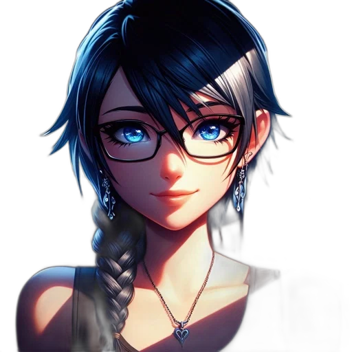 face, staff, jewelry, anime transparent PNG cut-out