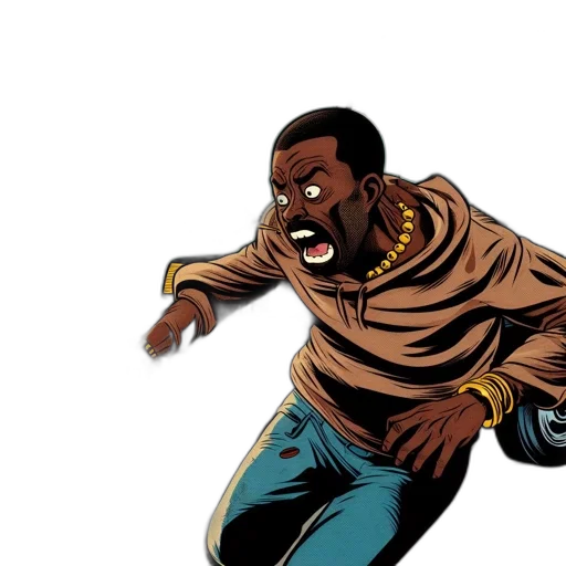 comic book art, concept art, cartoon, man transparent PNG cut-out