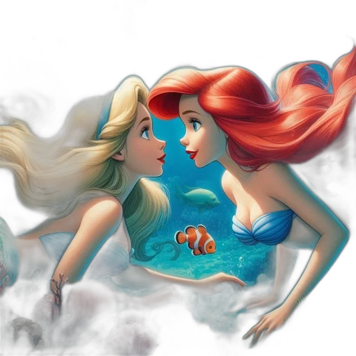 fantasy art, concept art, 3d render, watercolor transparent PNG cut-out