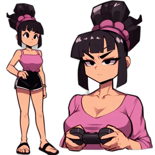 dress, hat, weapon, pixel art transparent PNG cut-out
