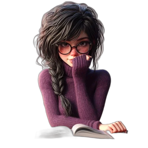 hair, cartoon, concept art, comic book art transparent PNG cut-out