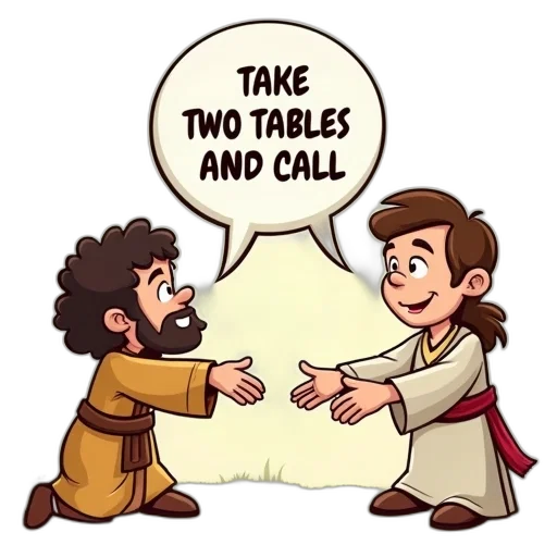 bible, character, cartoon, two transparent PNG cut-out