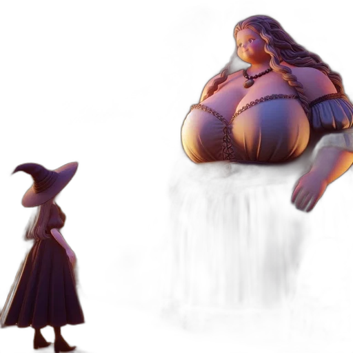 dress, creature, concept art, 3d render transparent PNG cut-out