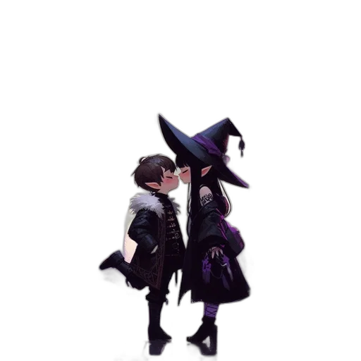 dress, mask, staff, hat transparent PNG cut-out