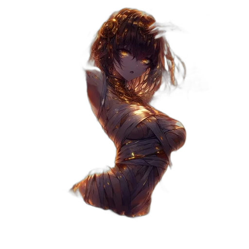 dress, mask, hair, face transparent PNG cut-out