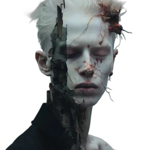 face, mask, creature, robot transparent PNG cut-out