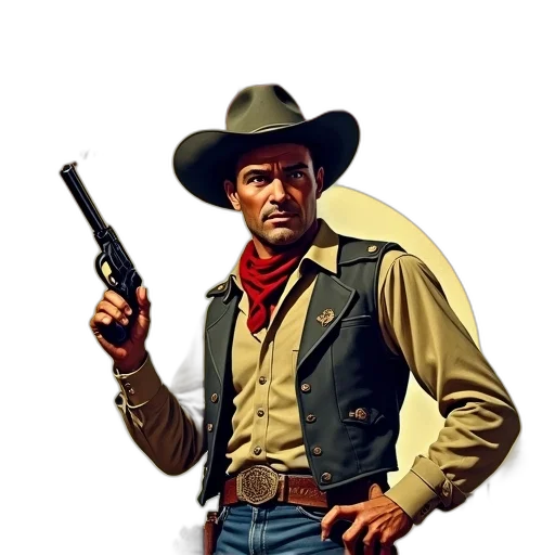 weapon, hat, staff, jacket transparent PNG cut-out