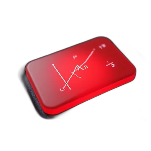 3d render, red, math, tablet transparent PNG cut-out
