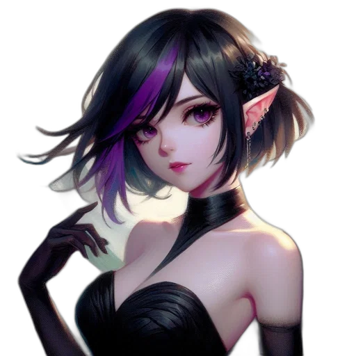 dress, crown, face, flower transparent PNG cut-out