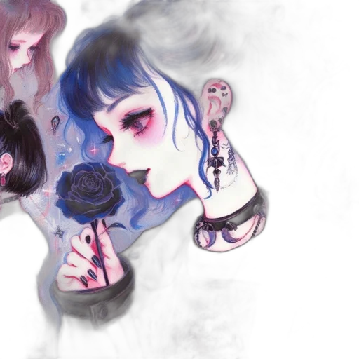 concept art, watercolor, anime, fantasy art transparent PNG cut-out
