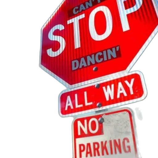 car, humorous, stop, sign transparent PNG cut-out