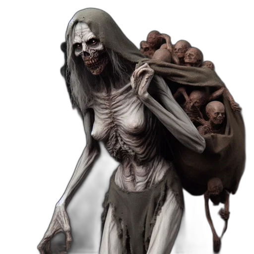 creature, face, concept art, 3d render transparent PNG cut-out