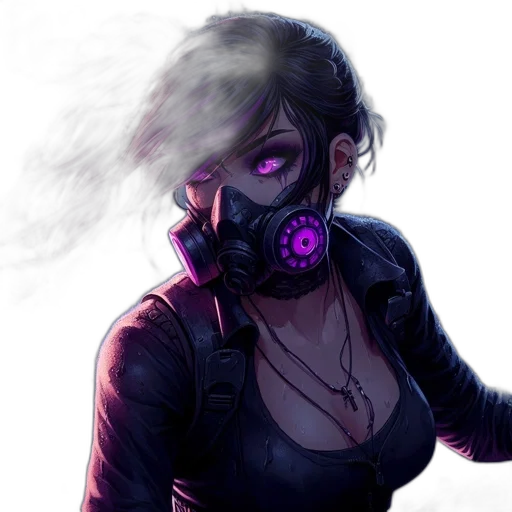 mask, face, jacket, robot transparent PNG cut-out