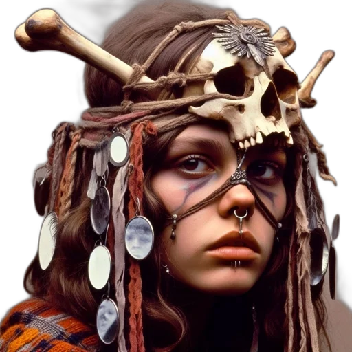 jewelry, crown, face, staff transparent PNG cut-out
