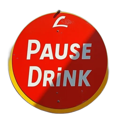 red, yellow, sign, reads transparent PNG cut-out