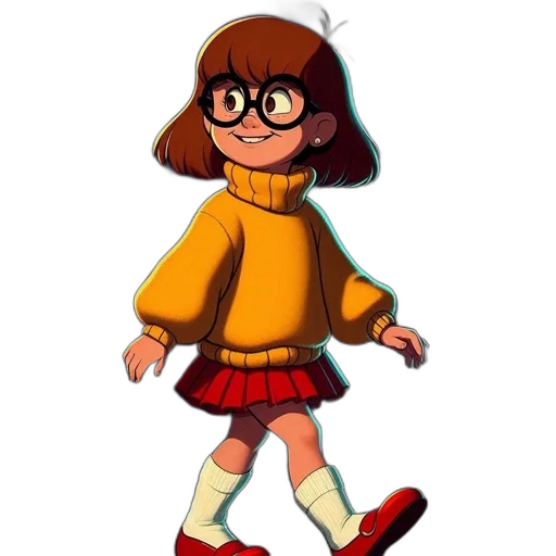 dress, jacket, creature, staff transparent PNG cut-out