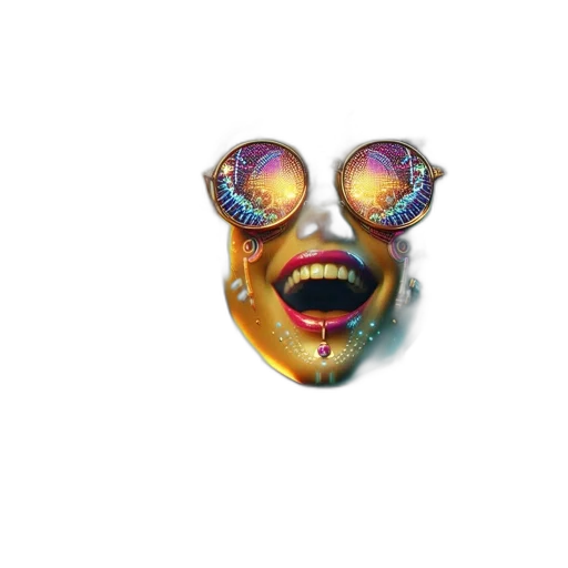 mask, face, creature, jewelry transparent PNG cut-out