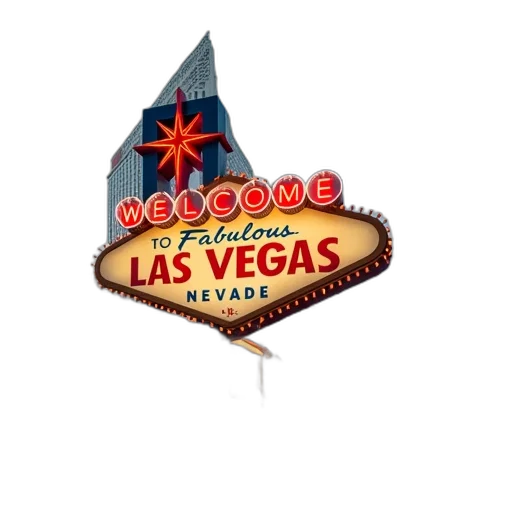 sign, corner, las, vegas transparent PNG cut-out