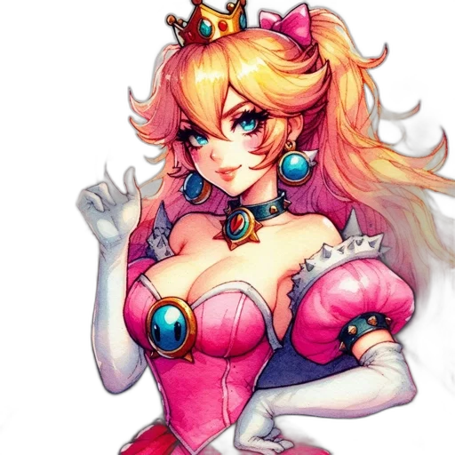 crown, dress, staff, pixel art transparent PNG cut-out