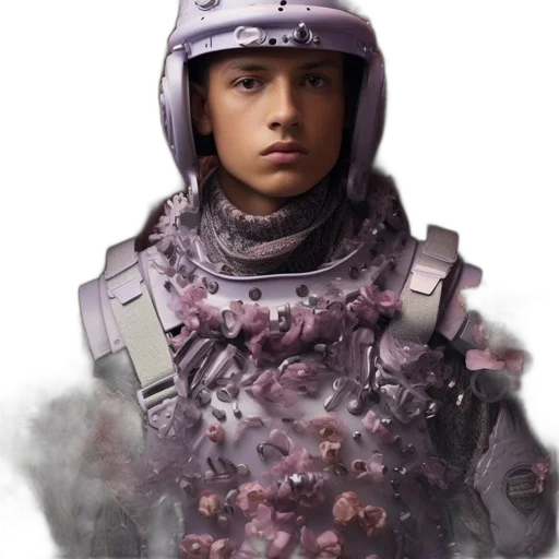 face, robot, weapon, jacket transparent PNG cut-out