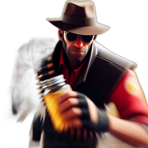 weapon, jacket, hat, bottle transparent PNG cut-out