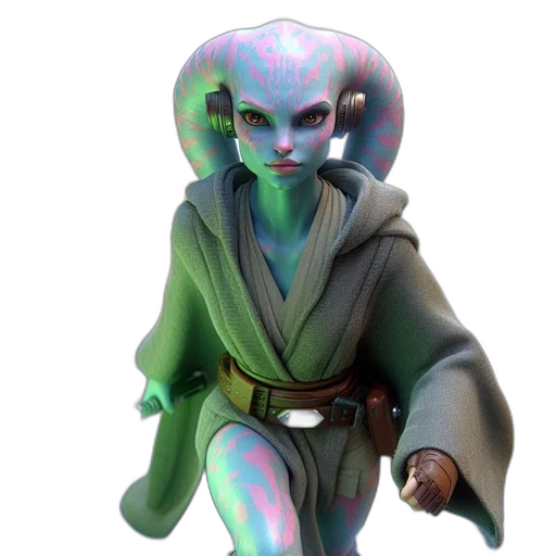 staff, creature, 3d render, concept art transparent PNG cut-out