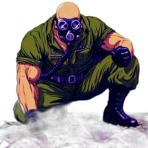 mask, jacket, weapon, concept art transparent PNG cut-out