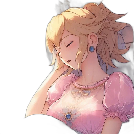 dress, crown, watercolor, pixel art transparent PNG cut-out