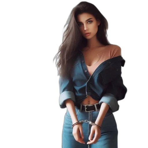 jacket, dress, jewelry, photorealistic transparent PNG cut-out