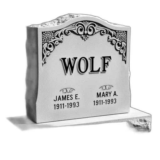 grayscale, image, headstone, name transparent PNG cut-out