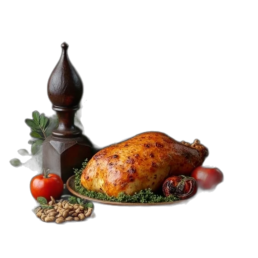 food, photorealistic, 3d render, still transparent PNG cut-out