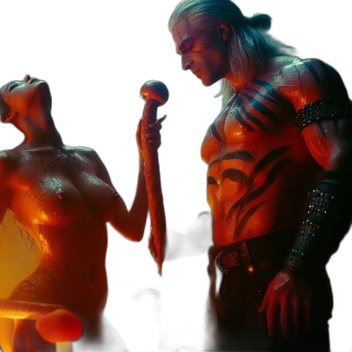 concept art, comic book art, fantasy art, 3d render transparent PNG cut-out