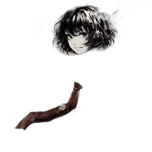weapon, sword, hair, mask transparent PNG cut-out