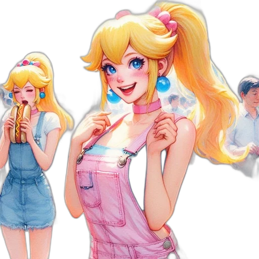 dress, concept art, vaporwave, 3d render transparent PNG cut-out