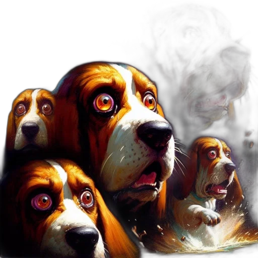 animal, photorealistic, concept art, oil painting transparent PNG cut-out