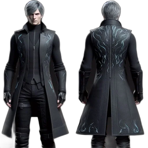 jacket, concept art, cyberpunk, 3d render transparent PNG cut-out
