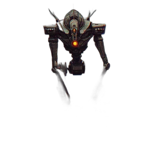 robot, weapon, creature, staff transparent PNG cut-out
