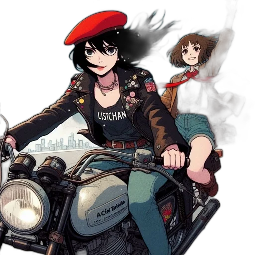 jacket, weapon, car, anime transparent PNG cut-out