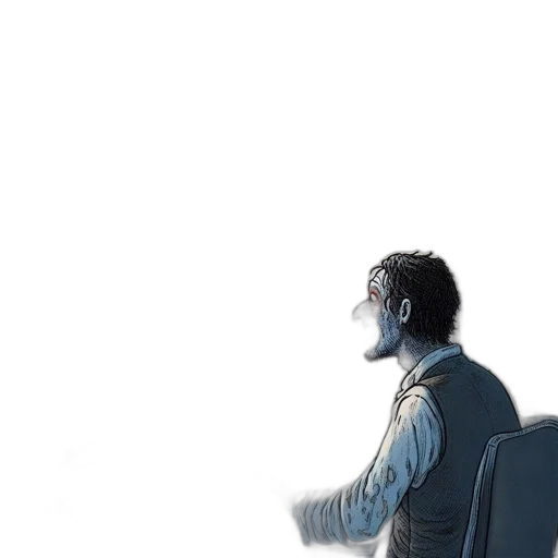 robot, jacket, mask, face transparent PNG cut-out