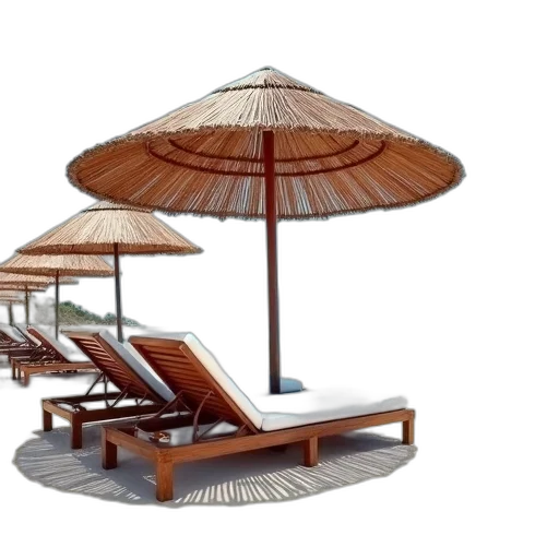 umbrella, furniture, hat, 3d render transparent PNG cut-out