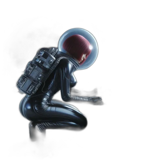 robot, mask, creature, jacket transparent PNG cut-out