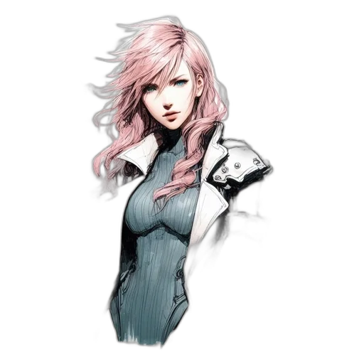 dress, hair, robot, jacket transparent PNG cut-out