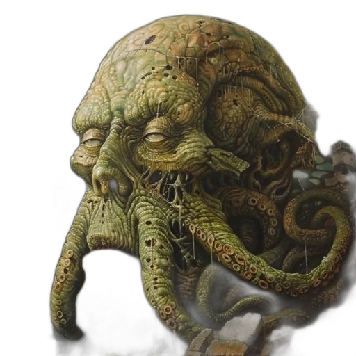 creature, mask, face, staff transparent PNG cut-out