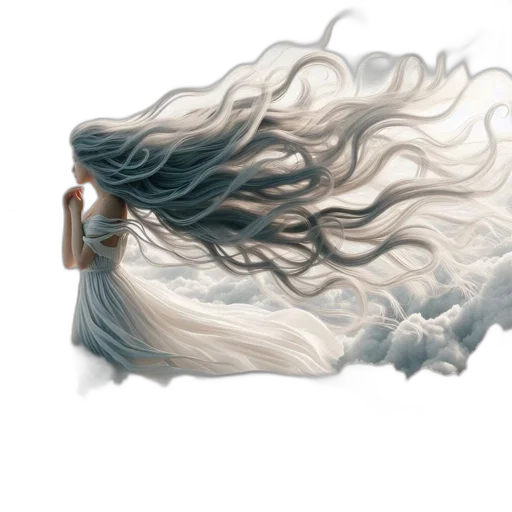 hair, dress, crown, dragon transparent PNG cut-out